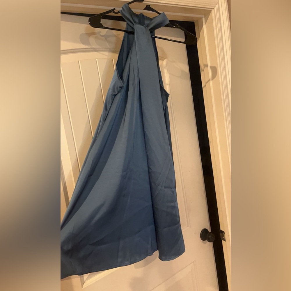 Blue Halter neck dress